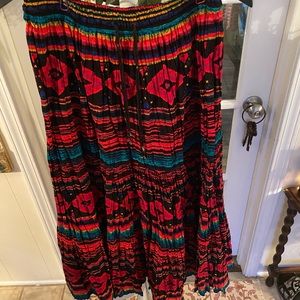 Vintage You B You Boho Full Skirt Colorful S